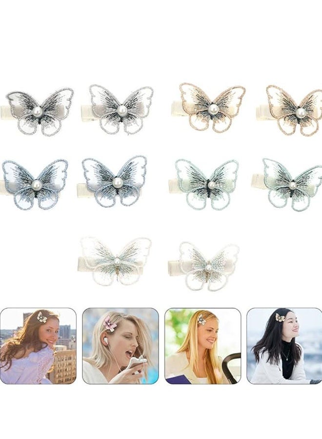 Happy D 41-piece set of multicolor lace butterfly hair clips, cute hair clips embroidered butterfly hair pins, short crocodile clips, butterfly fairy hair accessories, suitable for women and girls, cosplay, wedding, party, gift decoration - Image 4