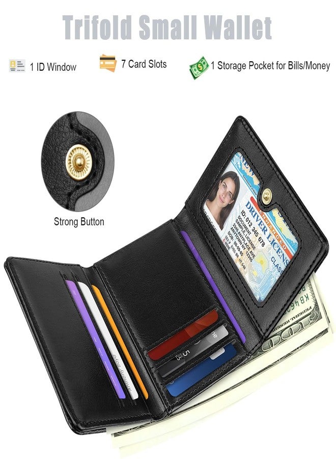 Simikol Crocodile Wallets Women Luxury Faux Leather Alligator Wallet Women RFID Small Trifold Credit Card Holder Mini Purse, Black - Image 2