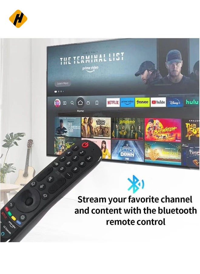 HuHa - Replacement Voice Remote Control AN-MR21GA for LG Smart TV OLED65C1PUB 65 C1 Series 4K OLED (2021) with Netflix Prime Video Disney+ LG Channels Buttons (MR21GA Channels) with battery - Image 1