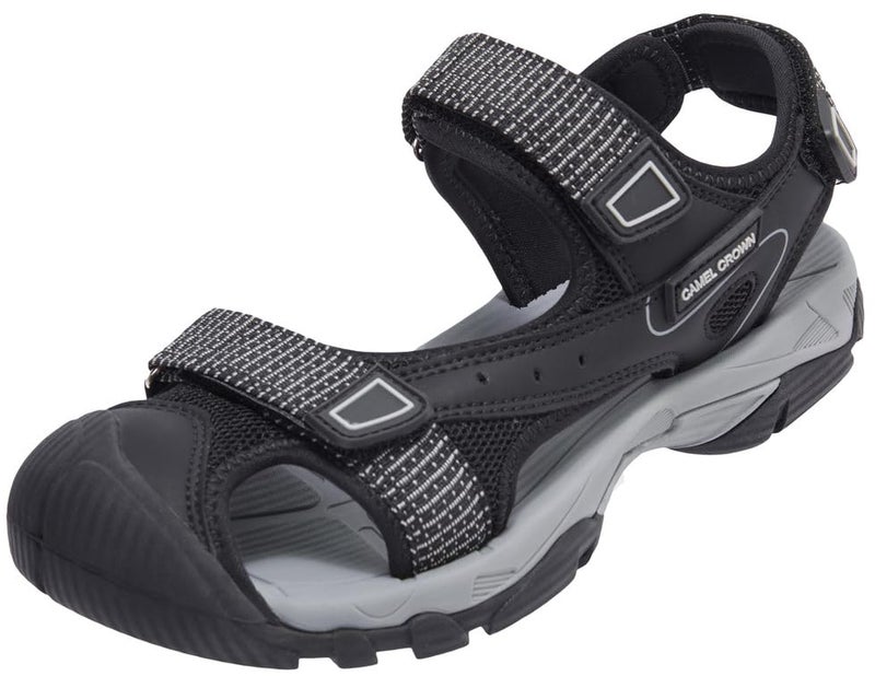 CAMEL CROWN Women's Hiking Sandals Waterproof Closed Toe Water Sandals Comfort Adjustable Athletic Outdoor Sandal for Summer Beach Hiker Trekking Camping Black 9.5 - Image 1