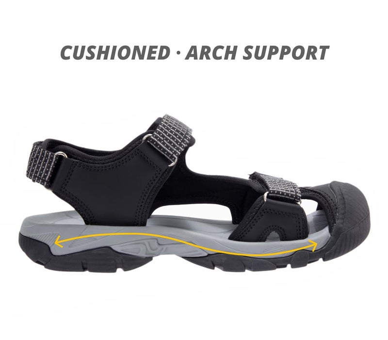 CAMEL CROWN Women's Hiking Sandals Waterproof Closed Toe Water Sandals Comfort Adjustable Athletic Outdoor Sandal for Summer Beach Hiker Trekking Camping Black 9.5 - Image 4