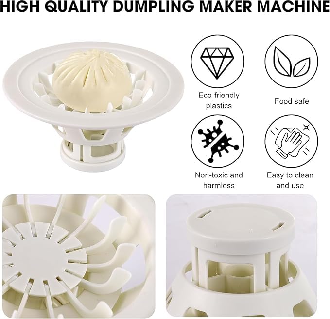 GLOWICK Dumpling Maker Momo Machine Flower Shaped Dumpling Maker Dough Press Tool Kitchen Gadget Baozi Maker Machine for Home 1Pcs - Image 4