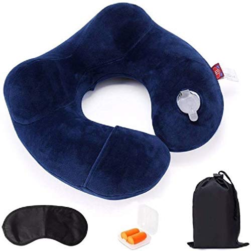 TOPHAVEN TOPHAVEN 3 in 1 Tourist Neck Travel Pillow with Cushion Car-Eye Maks Sleep Rest Shade and Ear Plug - Image 2