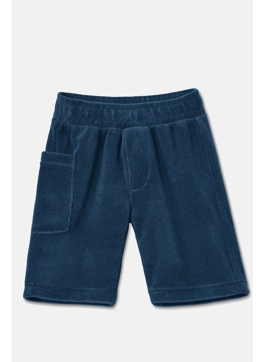 Tchibo Kids Boy Pull,On Plain Terry Shorts, Navy  - Image 3