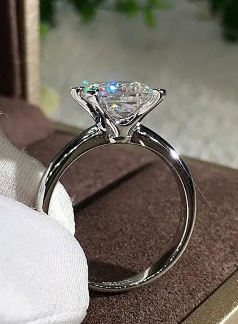 استراتيجية خاتم من الفضة الإسترليني عيار 925 مرصع بحجر الزركونيا - Image 2