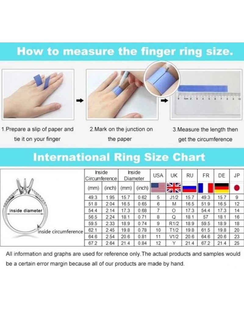 استراتيجية خاتم من الفضة الإسترليني عيار 925 مرصع بحجر الزركونيا - Image 4
