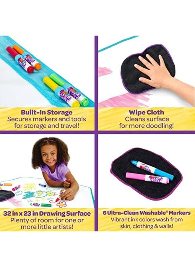 كرايولا مجموعة تلوين ومسح حصيرة السفر هدية للأطفال من سن 3 4 5 6 - Image 2