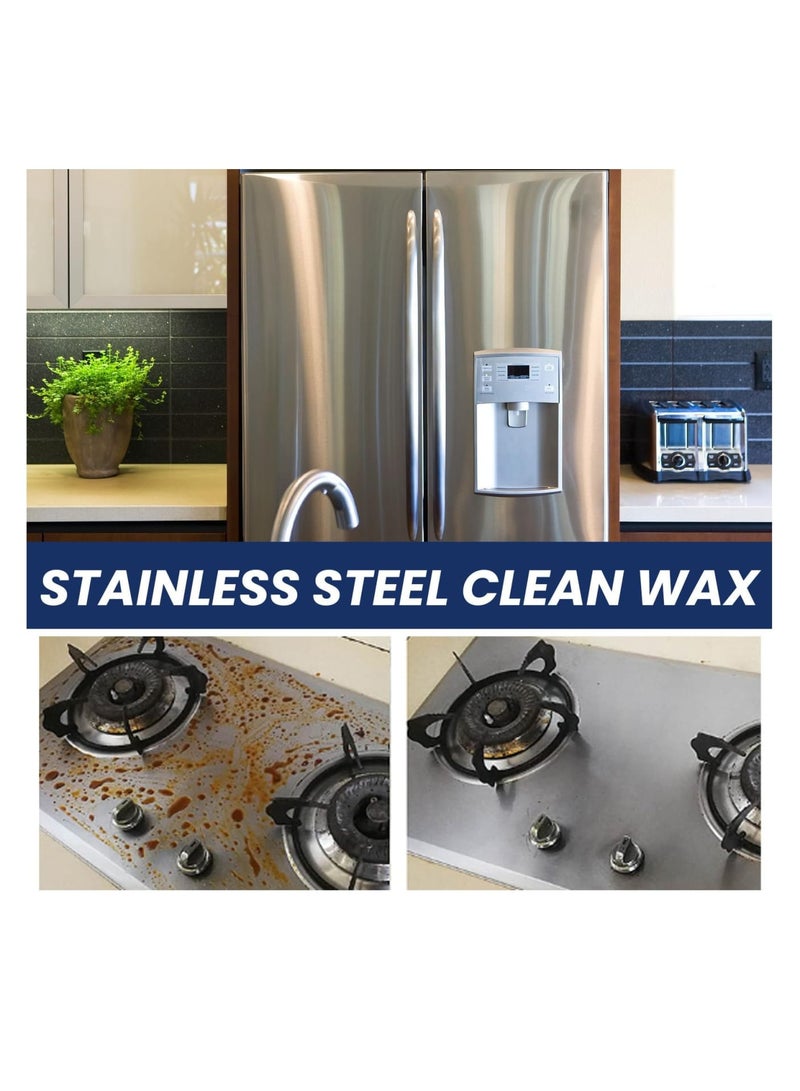 Zikra Stainless Steel Clean Wax, Stainless Steel Cleaning Paste, Metal Cleaner and Polish, Magical Nano-Technology Stainless Steel Cleaning Paste-Surface Safe,Stainless Steel Cleaning Paste for Appliances - Image 2
