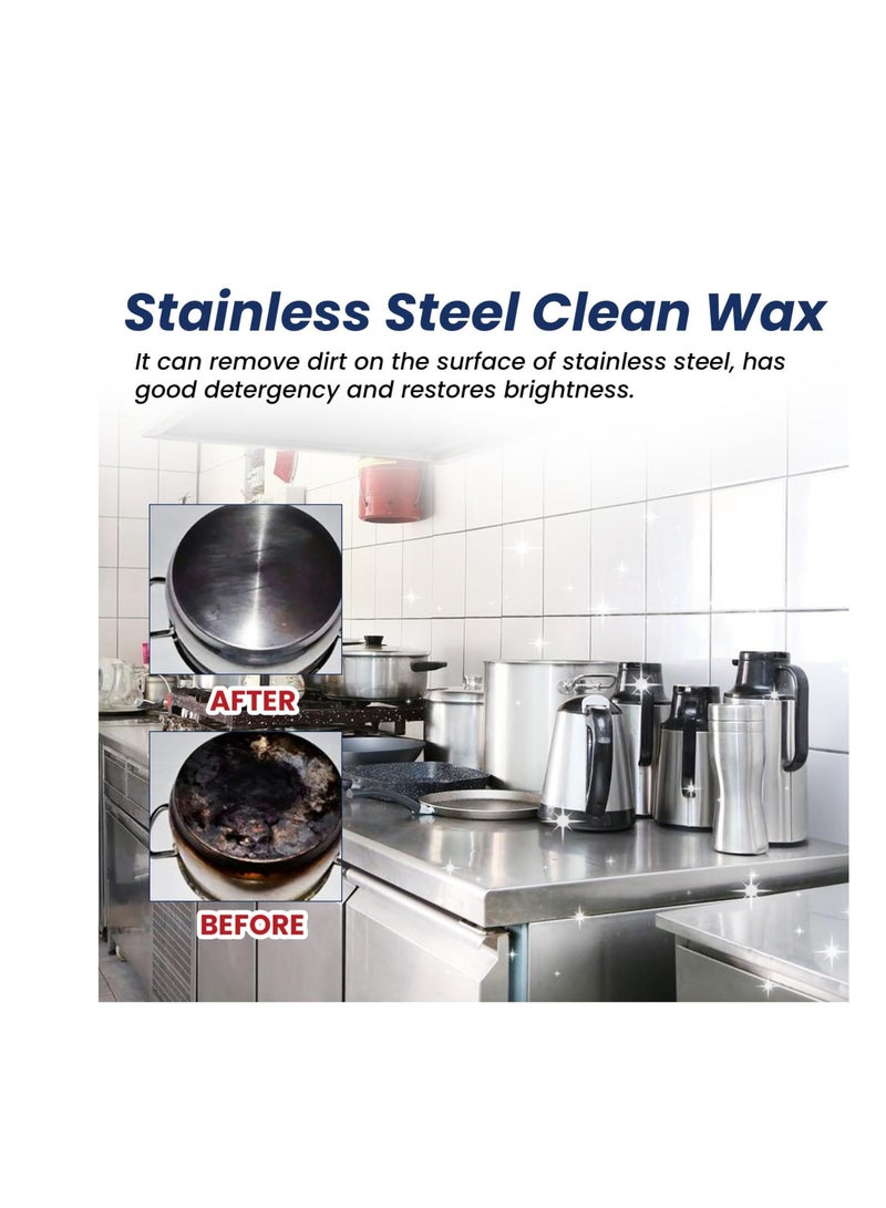 Zikra Stainless Steel Clean Wax, Stainless Steel Cleaning Paste, Metal Cleaner and Polish, Magical Nano-Technology Stainless Steel Cleaning Paste-Surface Safe,Stainless Steel Cleaning Paste for Appliances - Image 4