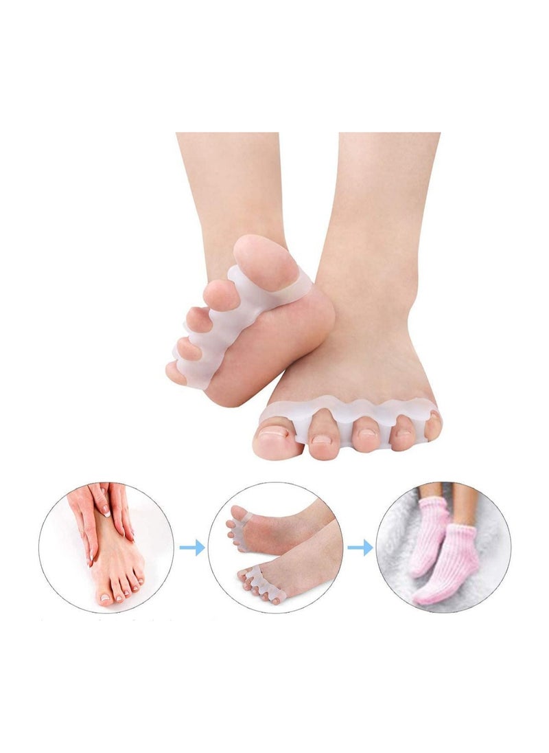 SYOSI Toe Stretchers Separators, Gel Rubber Silicone Toe Spacers Orthopedic Bunion Corrector, Hammer Toe Straightener Correct Bunion Pain Toe for Women and Men 1 Pairs  - Image 5