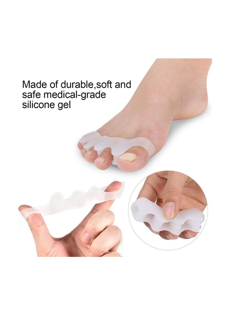 SYOSI Toe Stretchers Separators, Gel Rubber Silicone Toe Spacers Orthopedic Bunion Corrector, Hammer Toe Straightener Correct Bunion Pain Toe for Women and Men 1 Pairs  - Image 4