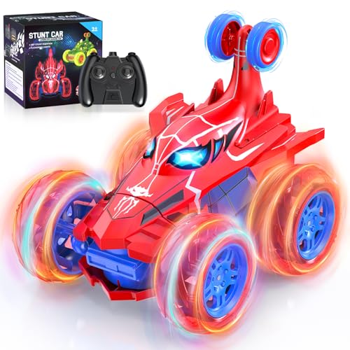 Innofans Remote Control Car for Boys 360 Rotating 4WD Stunt Spider RC Cars with Cool LED Lights Rechargeable Car Toys Birthday Gifts for Kids Boys Girls Age 36 79 1012 - Image 1