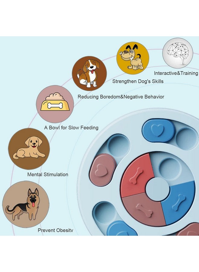 موزعات حلوى بلاستيكية متينة على شكل دائري، ألعاب تفاعلية للكلاب مثالية للتدريب والتغذية وألعاب الذكاء وإثراء العقل للكلاب والجراء (قد يختلف اللون) - Image 3