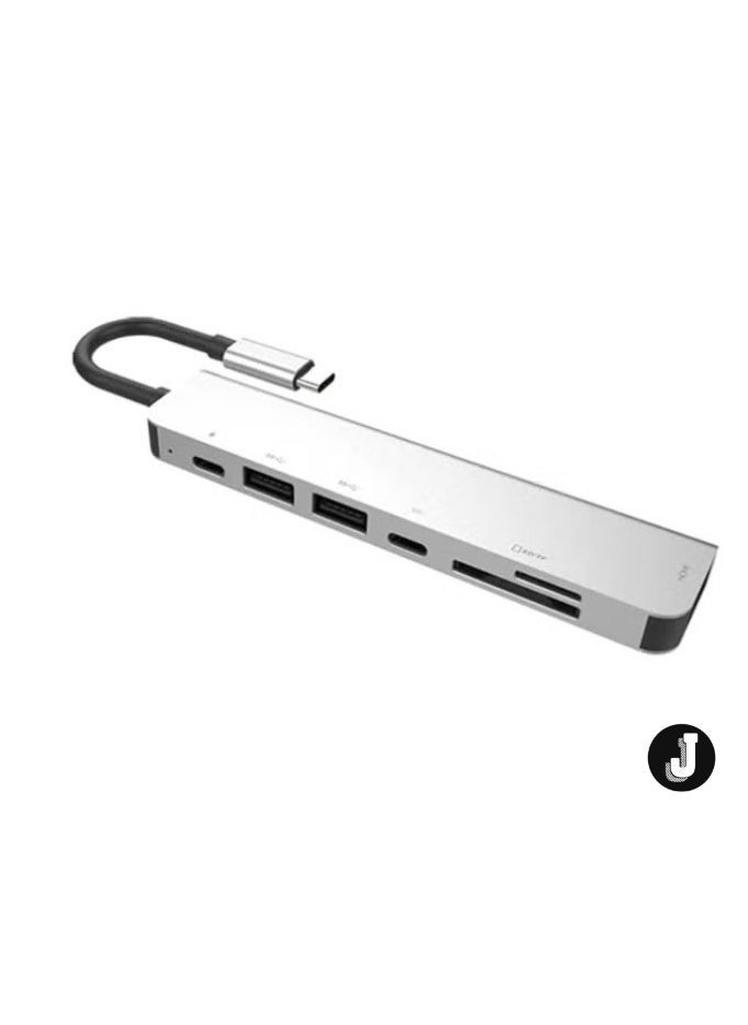 JAJEEK 7-in-1 USB Type-C Adapter Hub – Ultimate Connectivity for MacBook, Laptops, iPad & More - Image 1