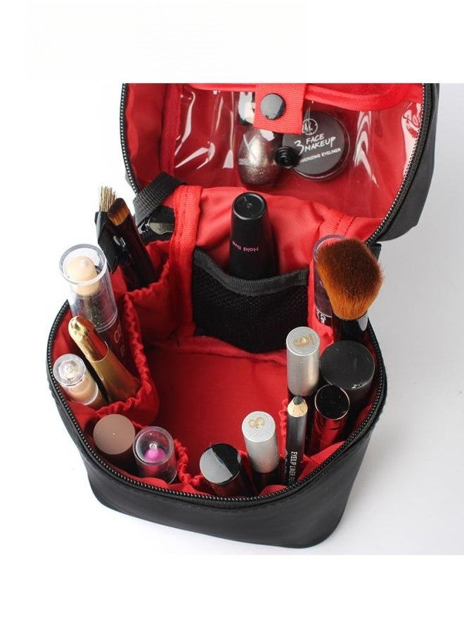 WAOKN Women's Portable Travel Cosmetic Bag, Ladies' Storage Toiletry Bag Handbag, Cylinder Essential Oil Cosmetic Bag Business Trip Home Organizer Storage Bag,Multifunctional Toiletry Bag with Divider Bag - Image 4