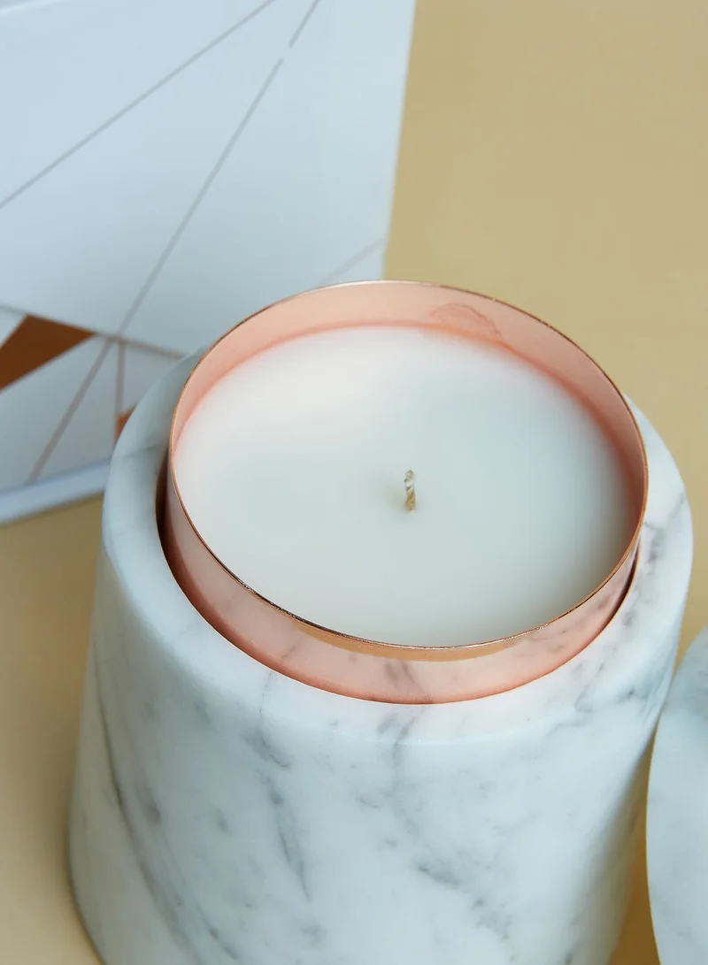 Lava Moments Oud Rose Candle With Marble Holder