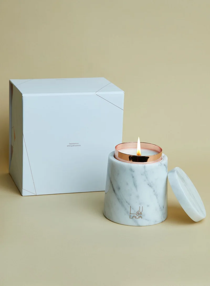Lava Moments Oud Rose Candle With Marble Holder