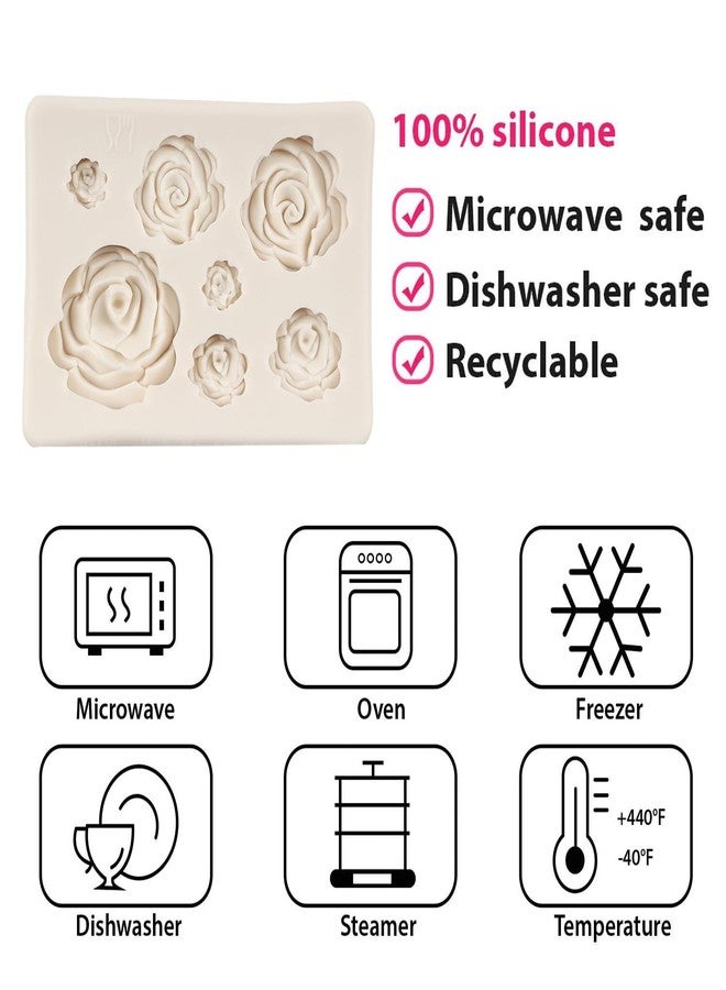 FCKEMLDS Tea Party Cake Mold Teapot Fondant Mold Tea Cup Cupcake Rose Flower Molds for Tea Party Cake Decoration Cupcake Topper Chocolate Candy Polymer Clay Set of 3 - Image 2