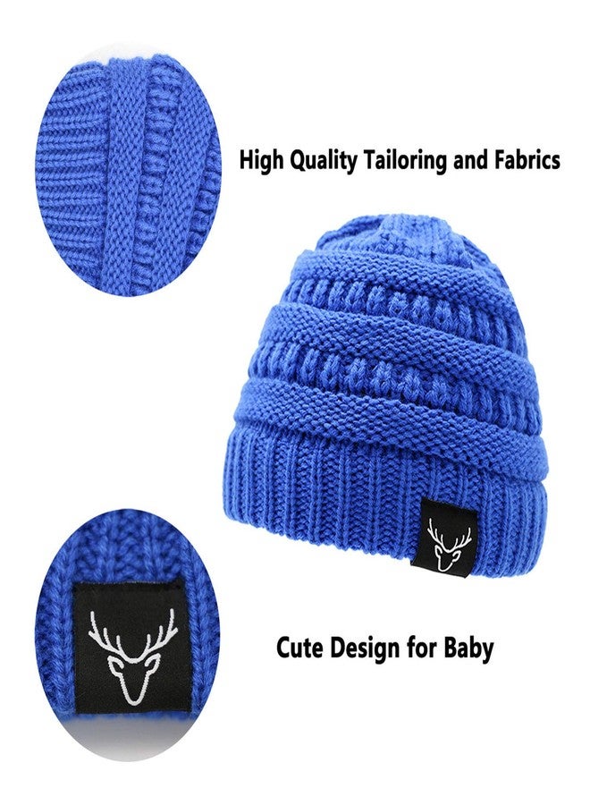 Sarfel Baby Boy Hat Toddler Beanie Baby Hats Warm Knitted Beanie Toddler Winter Hats 3 Pack Black & Light Grey & White - Image 2
