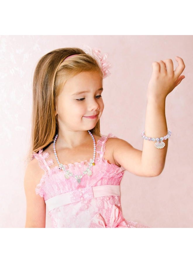 Sumind 6 Sets Toddler Jewelry for Little Girls Baby Beaded Necklace and Bracelet Costume Dress up Jewelry Gifts Princess Party Favors(Mermaid Style) - Image 5