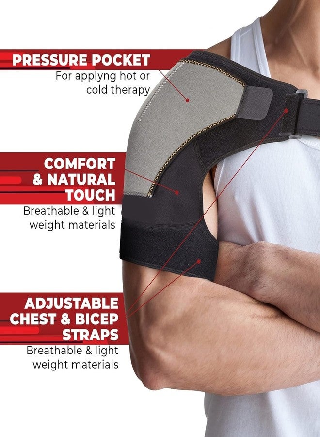 ZIPRON Shoulder Brace Gel Ice Pack Shoulder Pain Relief for Torn Rotator Cuff, Shoulder Sling Ice Bag for Injuries Reusable,Support and Compression Sleeve Wrap for Women&Men Shoulder Brace - Image 3