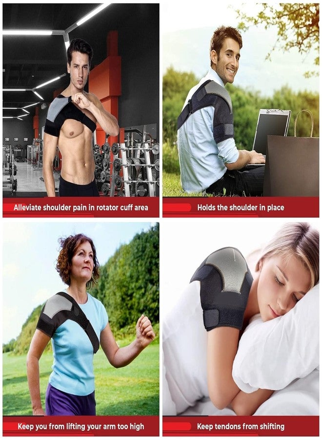 ZIPRON Shoulder Brace Gel Ice Pack Shoulder Pain Relief for Torn Rotator Cuff, Shoulder Sling Ice Bag for Injuries Reusable,Support and Compression Sleeve Wrap for Women&Men Shoulder Brace - Image 4