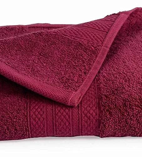 TIQH Organic Cotton 600 GSM Highly Absorbent Quick Dry Soft Large Bath Towel 1 Pc 36x72 Inches Maroon - Image 5