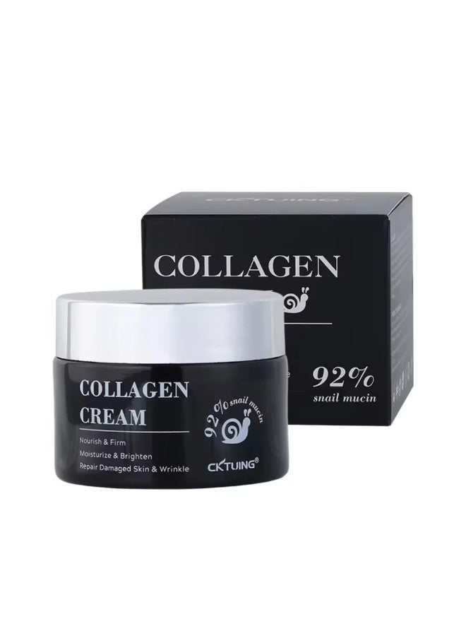 CKTUING Snail Mucin Collagen Whitening Repair Face Cream - Snail Moisturizer for Sensitive Skin, Anti-Wrinkle, Brightening, Hydrating & Nourishing Cream, Korean Skincare for All Skin Types 1.69 fl.oz - Image 1