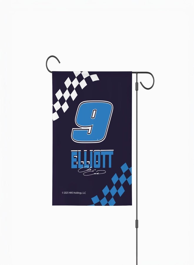 Northwest NASCAR Chase Elliott Checkered Garden Flag, Officially Licensed Double Sided Outdoor Fan Decoration, 12x17 Inches - Image 1