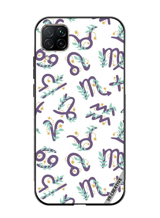 VR CREATIVE Protective Case Cover For Huawei Nova 7i/P40 Lite Cute Vector Pattern With Zodiac Sign Design Multicolour - Image 1
