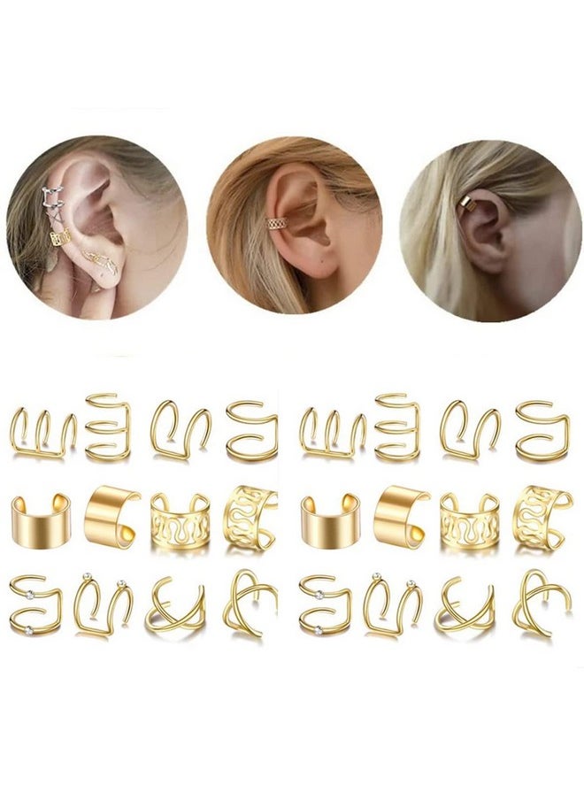 ASVNRES 24 Pcs Gold Hair Braids Dreadlock Nonpiercing Ear Clip Beard Beads Cuffs Clip Hair For Women Men Hair Accessories Styling Jewelry Tools  - Image 5