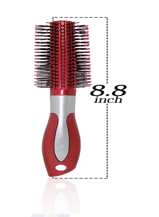 AASA Round Hair Brush with Soft Nylon Bristles for Women and Men Pack of 1 (Mehroon) - Image 3
