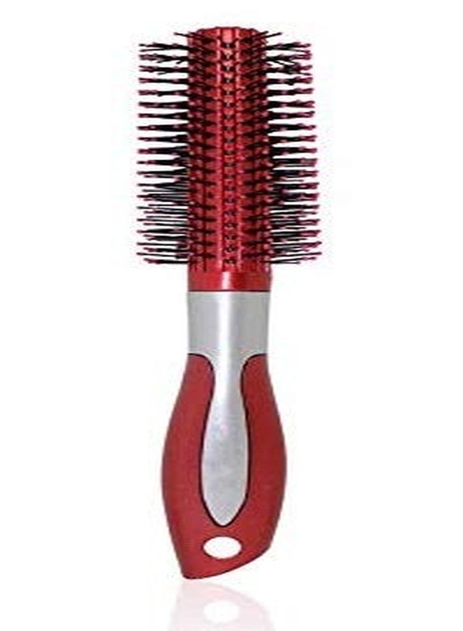 AASA Round Hair Brush with Soft Nylon Bristles for Women and Men Pack of 1 (Mehroon) - Image 1