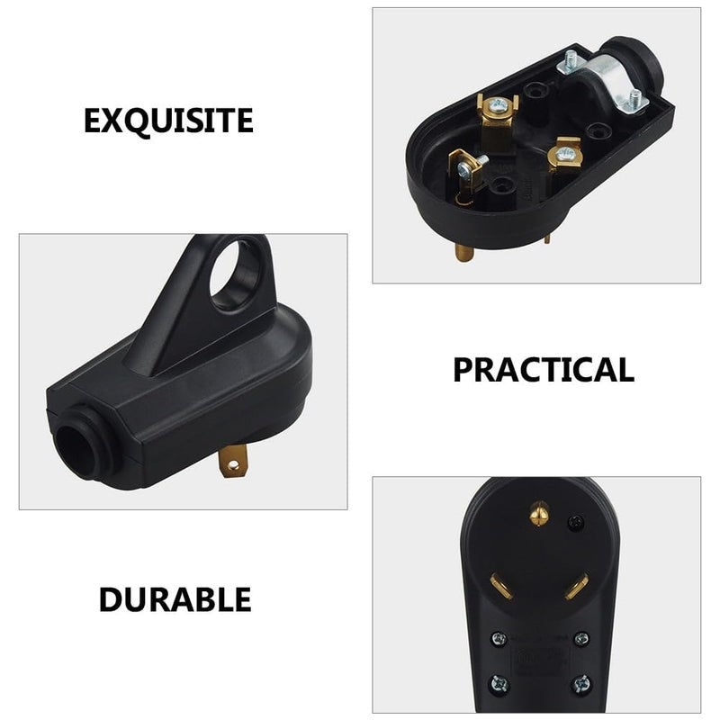 RV Plug 30 Amp RV Replacement Male Plug 3-Prong RV Plug with Handle US Plug - Image 2