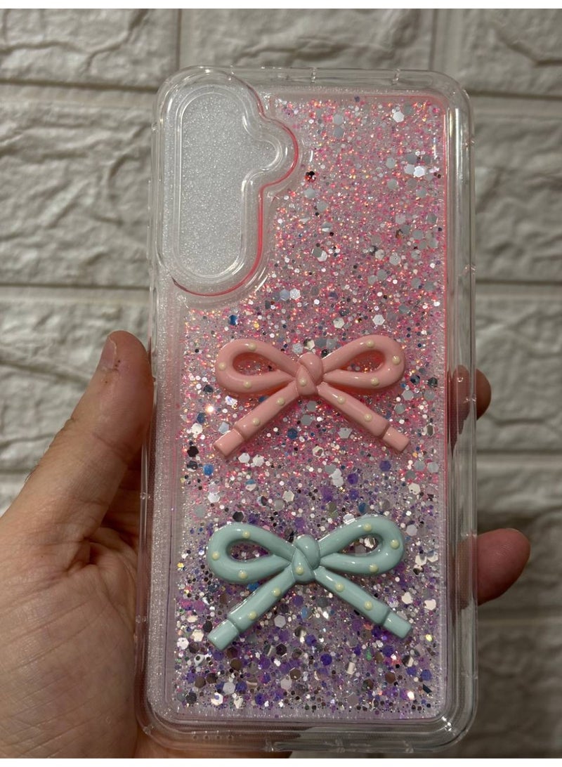 غطاء خلفي مع فيونكة متوافق مع هاتف سامسونج A16 - Image 1