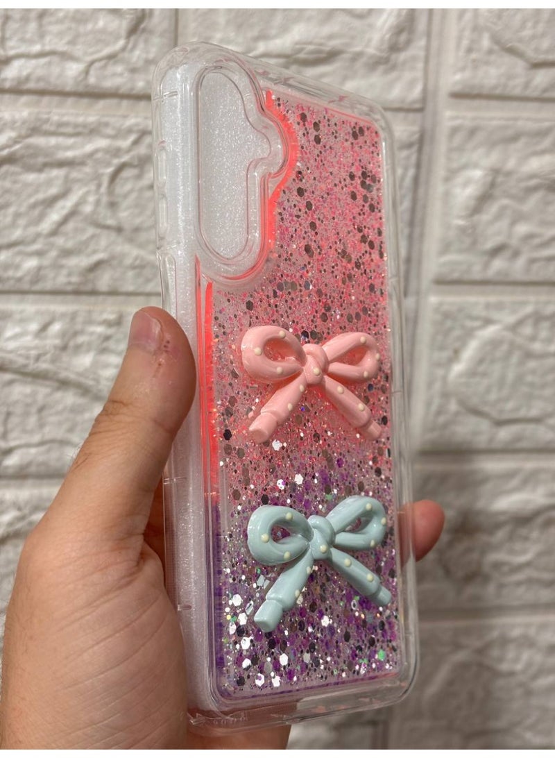 غطاء خلفي مع فيونكة متوافق مع هاتف سامسونج A16 - Image 2