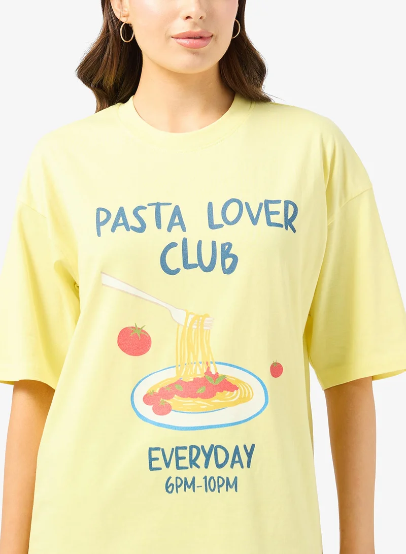 Ginger  Cotton Oversize Travel Graphic T-shirt for Women | Best Price UAE