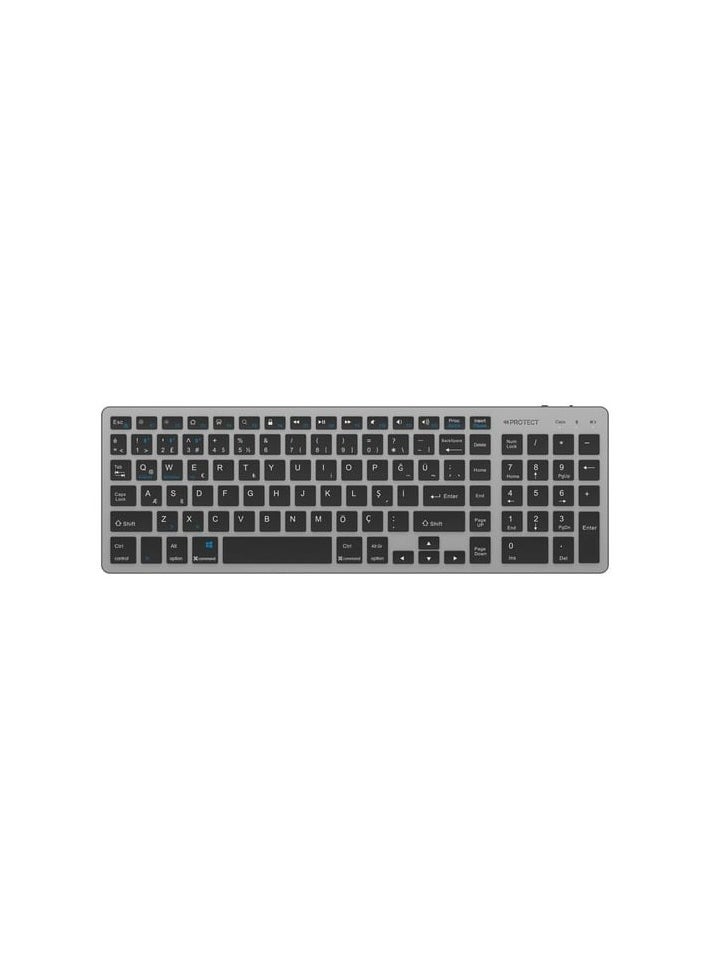 Protect PROTECT Bluetooth Rechargeable Full Keyboard and Mouse Combo | Slim Design | Multi-Device Connectivity PC Laptop Desktop iMac iPad iPhone - HT-KB333  - Image 3