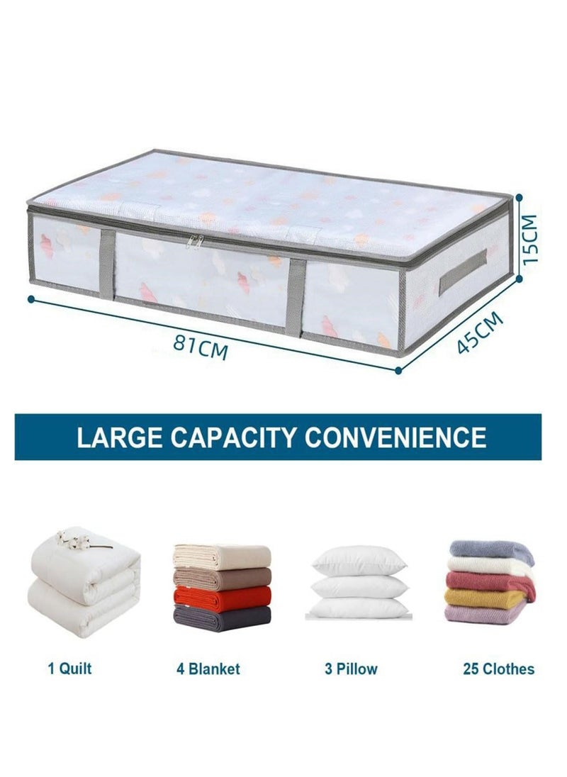 ECVV® 3-Pack Under Bed Fabric Storage Containers with Window & Handles - Gray, 81(L) x 45(W) x 15(H) cm - pzsku/Z7B62B01EB6E9F939389DZ/45/_/1725713693/0e04ce91-96a3-462d-8ba5-59a8183f9d4b