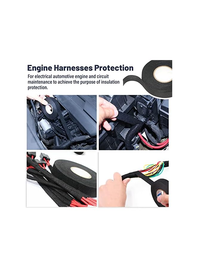 PROMASS 6 Rolls Wiring Harness Tape 19 mm X 15m, Automotive Electrical Tape Magic Tape Cloth Adhesive Tape - Image 5