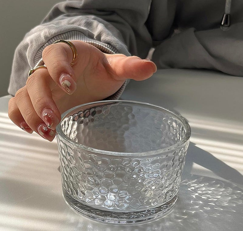 bellemax Glass Bowls for Kitchen Prep, Dessert, Dips, and Candy Dishes, Cake, Snack Bowl Or Nut Bowl, and Microwave Safe Clear Glass Bowls for Mixing, Storing Inch Size 4.5 Inch (Set of 6, Round- 05) - Image 2