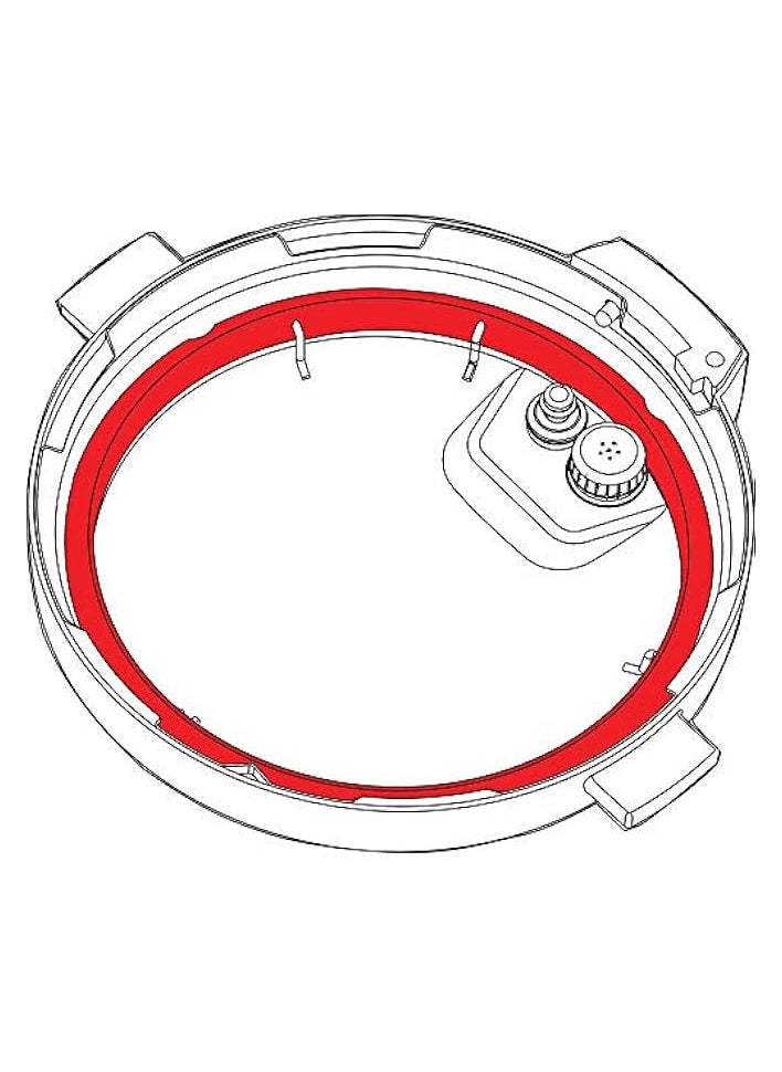 erorex Pot 2-Pack Sealing Ring 8-Qt, Inner Pot Seal Ring, Electric Pressure Cooker Accessories, Non-Toxic, BPA-Free, Replacement Parts, Red/Blue  - Image 3