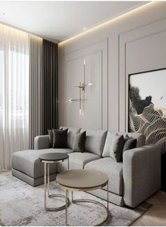 HODGE Tulip Corner Sofa gray - 300x180x85 cm  - Image 1
