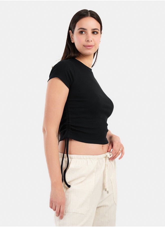 Clue Crop Top with Drawstring  - Image 2