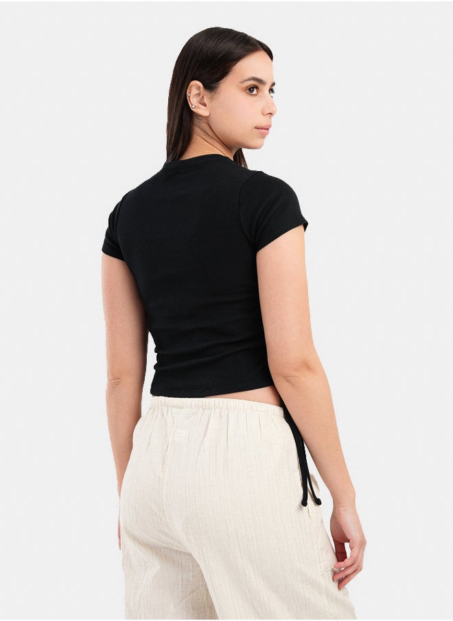 Clue Crop Top with Drawstring  - Image 3