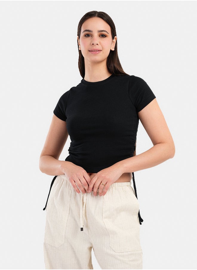 Clue Crop Top with Drawstring  - Image 1