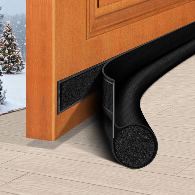 DOOR DRAFT STOPPER 36 INCH UNDER DOOR DRAFT BLOCKER DOOR SWEEP FOR BOTTOM OF DOOR REDUCE COLD AIR SOUNDPROOF LIGHT ODOR WEATHER STRIPPING DOOR SEAL STRIP FIT FOR INTERIOREXTERIOR