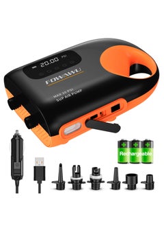 Sup Pump Electric 3 * 7800Mah, 20 Psi Paddle Board Pump Intelligent Dual Stage Inflation & Deflation, Auto-Off, Inflatable Sup Pump Sup Air Pump Dc 12V Car Connector