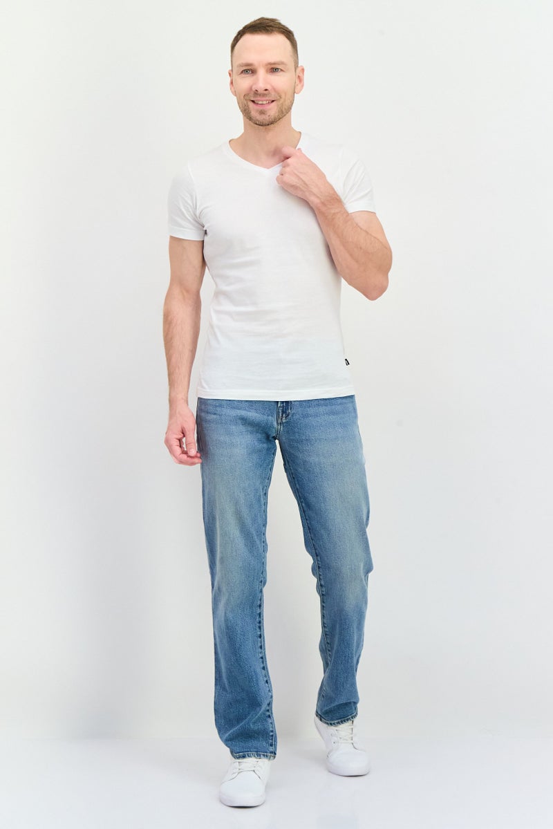 GAP Men Slim Fit Washed Stretchable Denim Jeans, Blue - Image 3