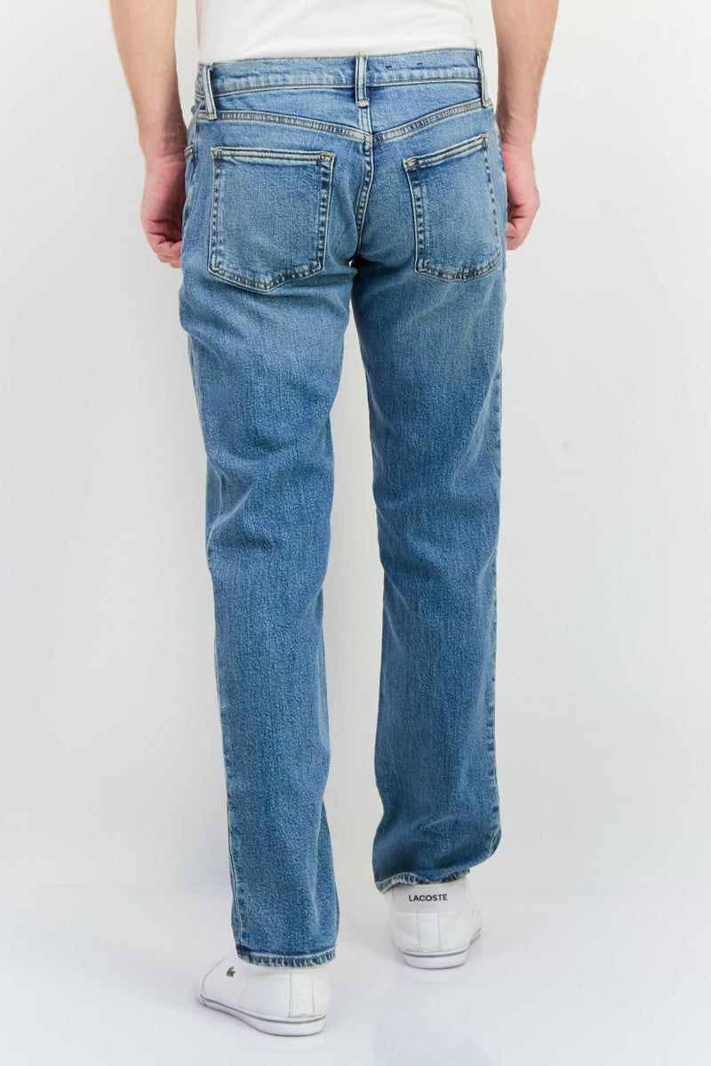 GAP Men Slim Fit Washed Stretchable Denim Jeans, Blue - Image 4